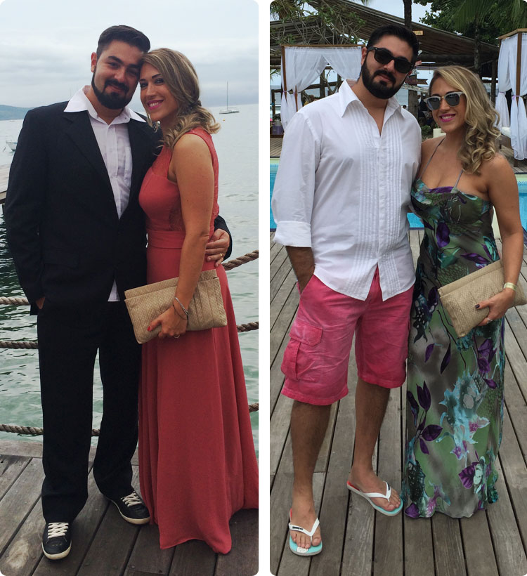 traje de casamento na praia